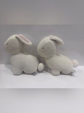Living Textiles Thermal Knit Baby Bunny Rabbit Plush- Pair